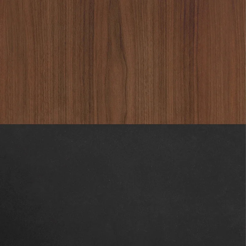 83 inch Fireplace TV Stand for TVs up to 95 inches, Minimal Assembly, Black and Walnut Finish