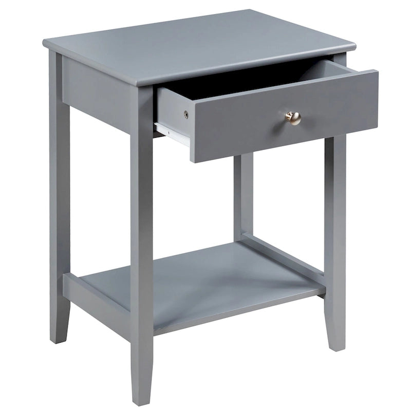 Nightstand End Table Storage Display Bedroom Furniture Drawer