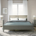 King Pine Platform Bed with Headboard & Slats