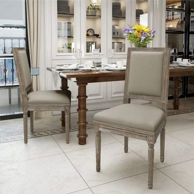 Traditional Fabric Dining Chair (Set of 2)
