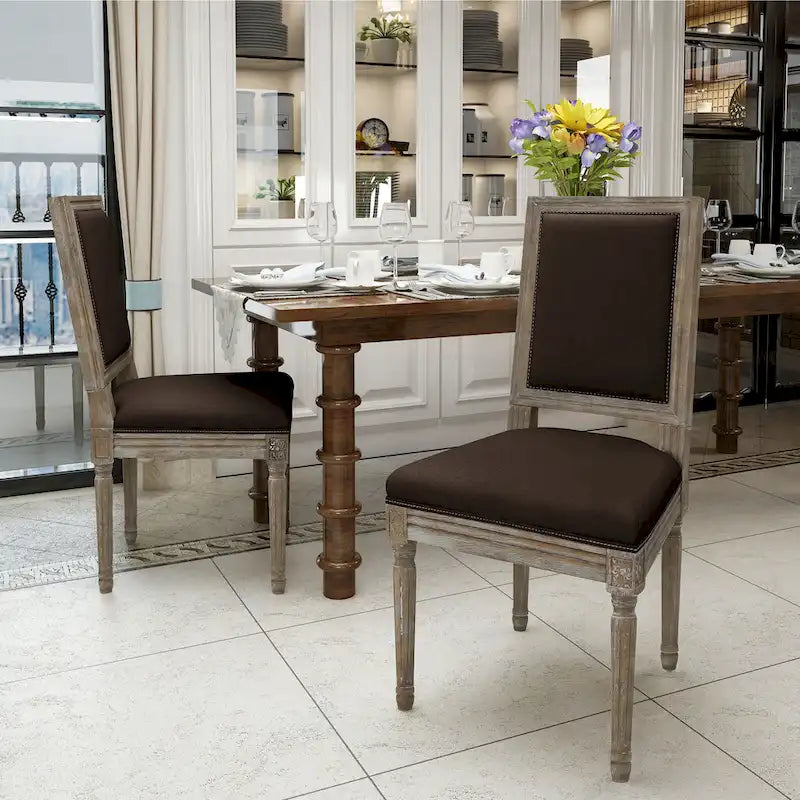 Traditional Fabric Dining Chair (Set of 2)