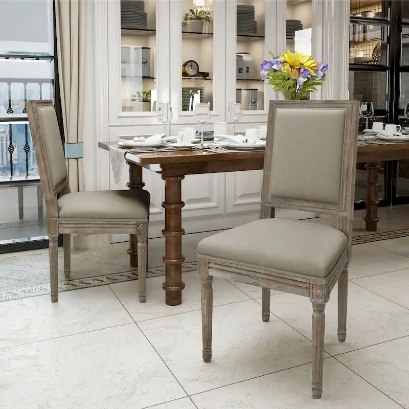 Traditional Fabric Dining Chair (Set of 2)