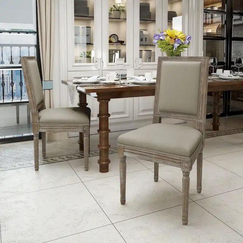 Traditional Fabric Dining Chair (Set of 2)