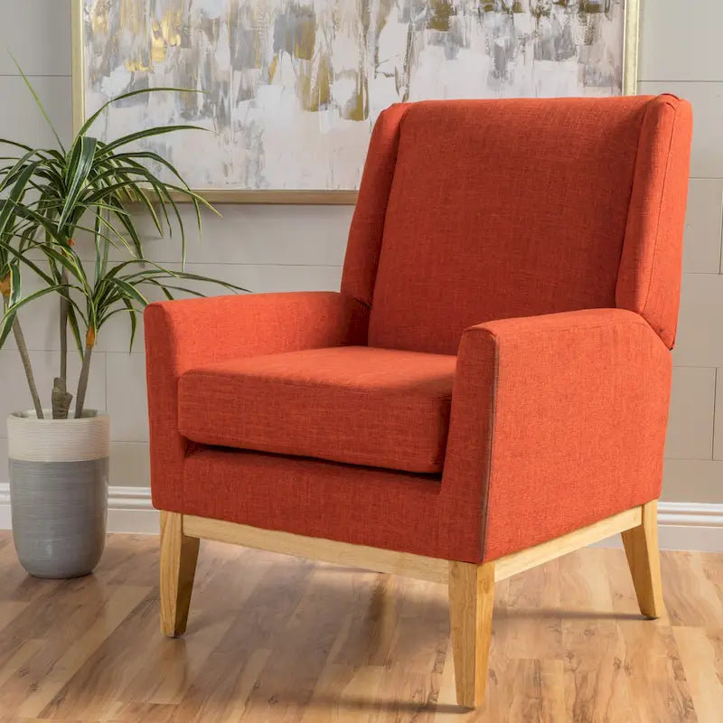 Mid-century Upholstered Accent Chair 27.50 L x 28.50 W x 36.50 H