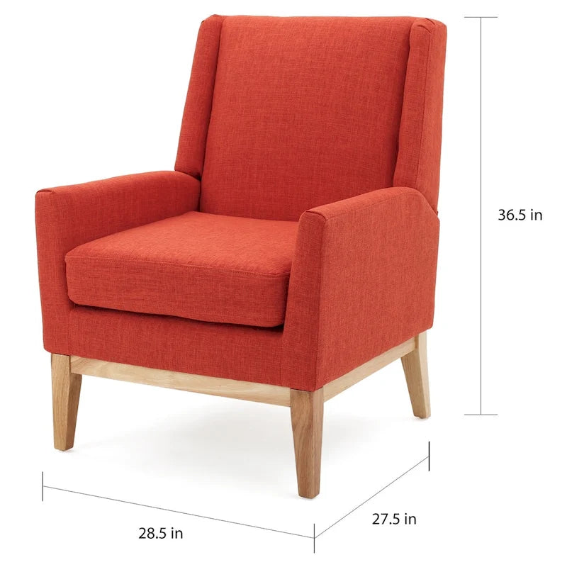 Mid-century Upholstered Accent Chair 27.50 L x 28.50 W x 36.50 H