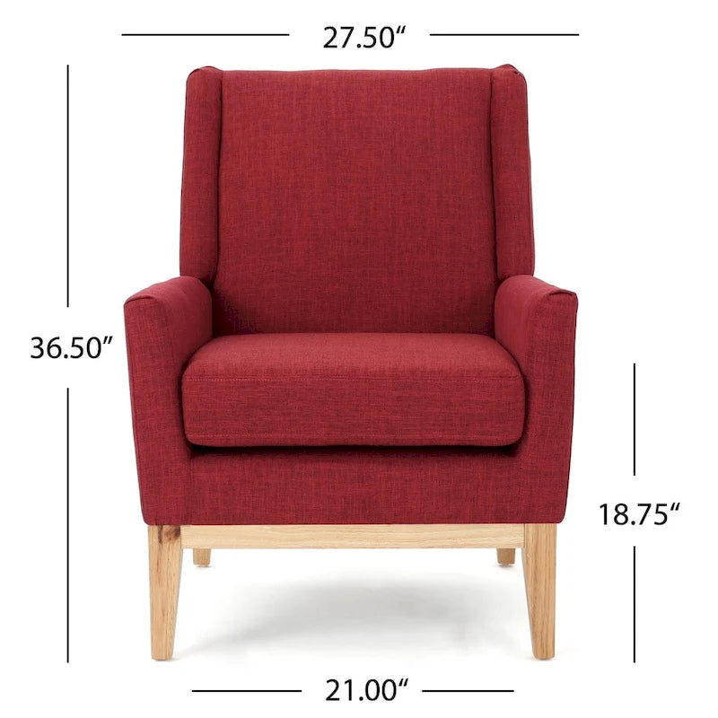 Mid-century Upholstered Accent Chair 27.50 L x 28.50 W x 36.50 H