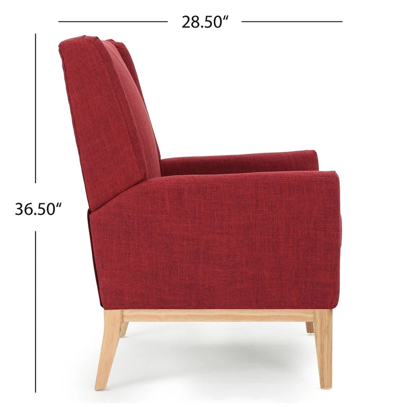 Mid-century Upholstered Accent Chair 27.50 L x 28.50 W x 36.50 H