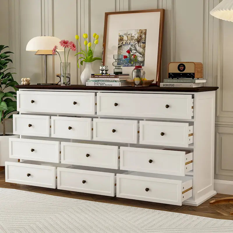 Contemporary Multi-Drawer Dresser for Stylish Storage Chest Console