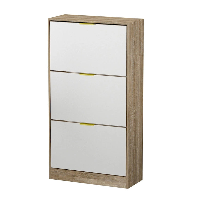 Mirrored Flip Drawer Shoe Cabinet Storage Cabinet Organizer