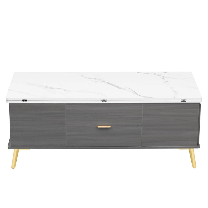Modern Lift Top Coffee Table Multi Functional Table with Drawers