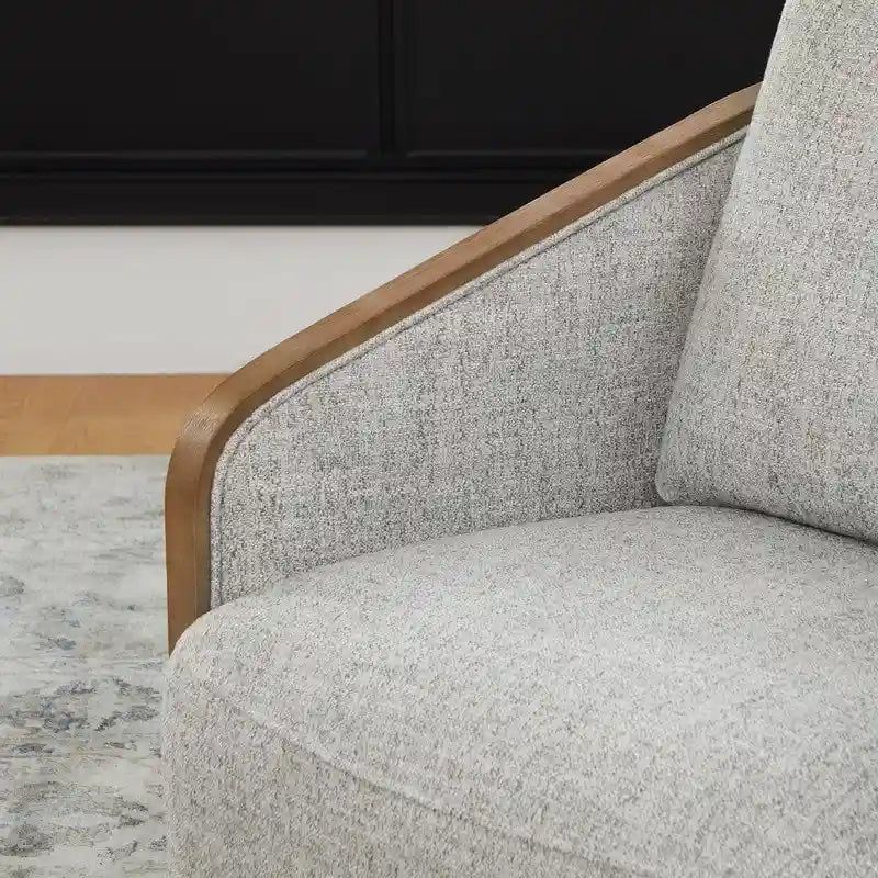 Modern Upholstered Living Room Swivel Bucket Accent Chair