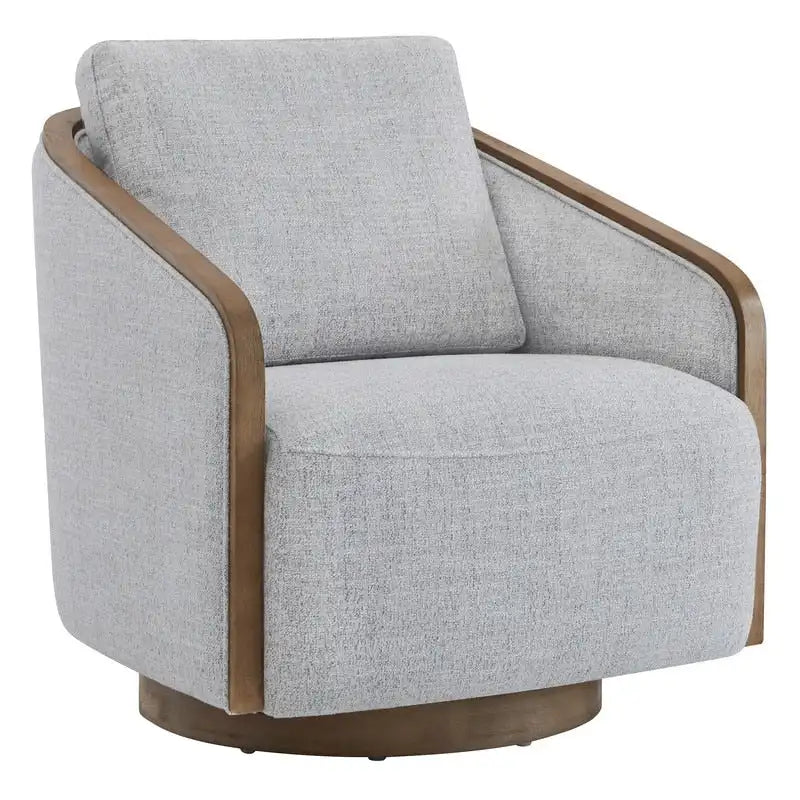 Modern Upholstered Living Room Swivel Bucket Accent Chair