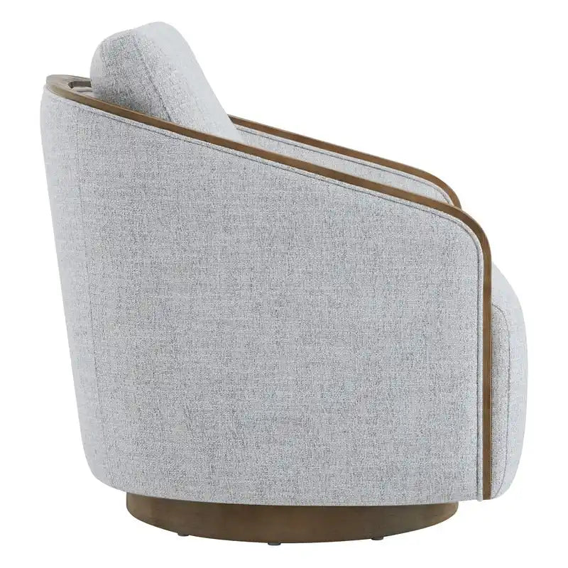 Modern Upholstered Living Room Swivel Bucket Accent Chair