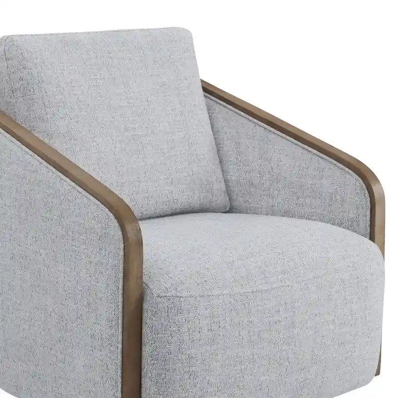 Modern Upholstered Living Room Swivel Bucket Accent Chair