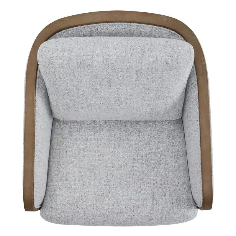 Modern Upholstered Living Room Swivel Bucket Accent Chair