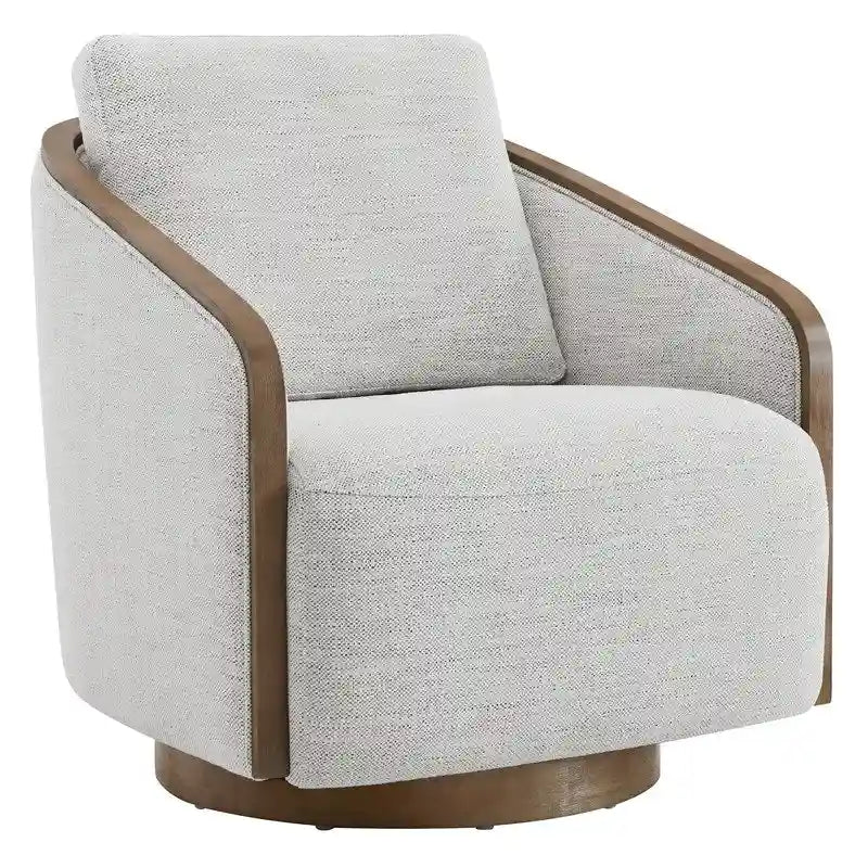 Modern Upholstered Living Room Swivel Bucket Accent Chair