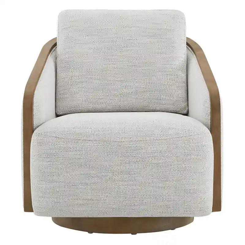 Modern Upholstered Living Room Swivel Bucket Accent Chair