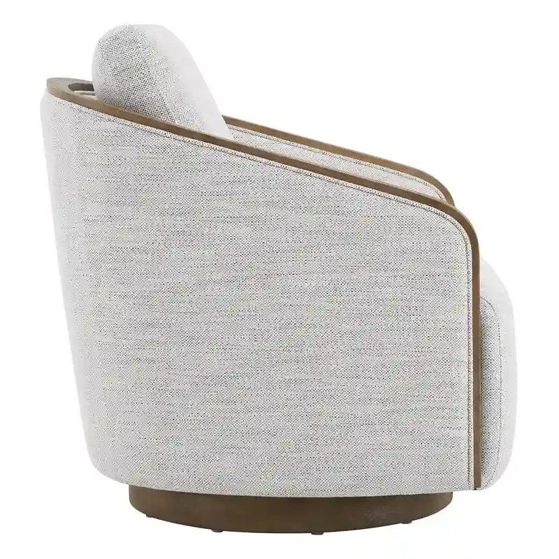 Modern Upholstered Living Room Swivel Bucket Accent Chair