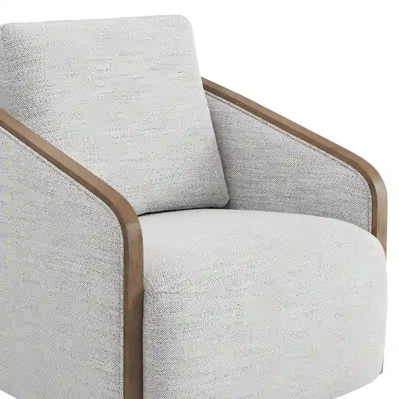 Modern Upholstered Living Room Swivel Bucket Accent Chair