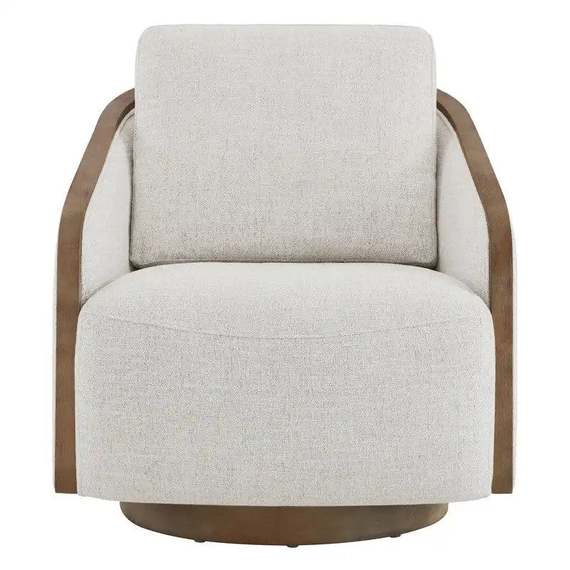 Modern Upholstered Living Room Swivel Bucket Accent Chair