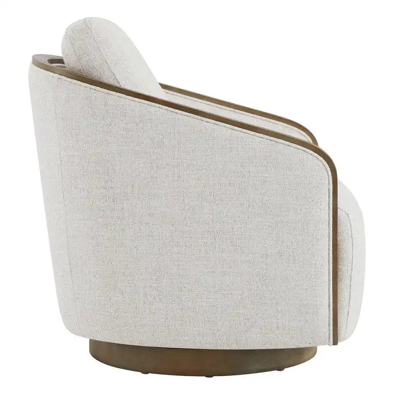 Modern Upholstered Living Room Swivel Bucket Accent Chair