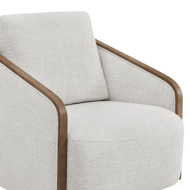 Modern Upholstered Living Room Swivel Bucket Accent Chair