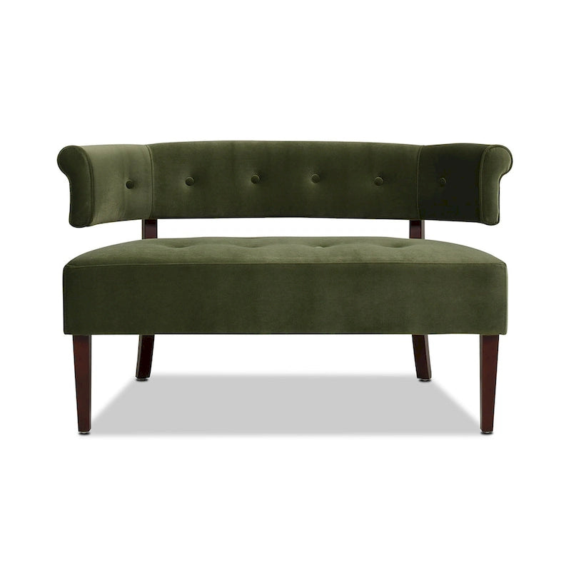 51 Modern Recessed Arm Tufted Bench Settee