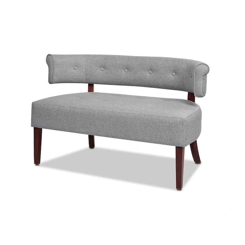 51 Modern Recessed Arm Tufted Bench Settee