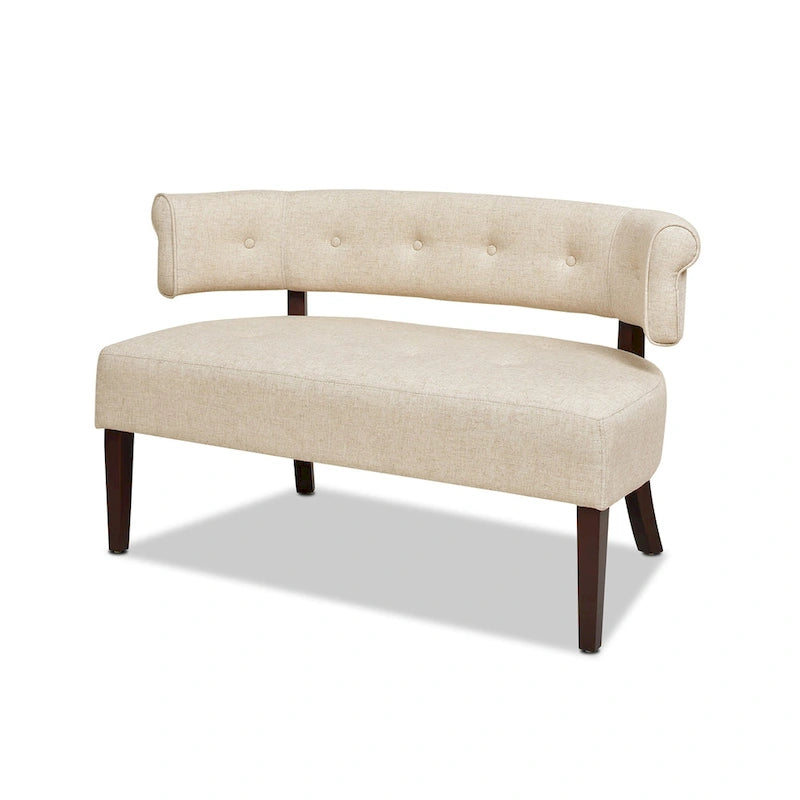 51 Modern Recessed Arm Tufted Bench Settee