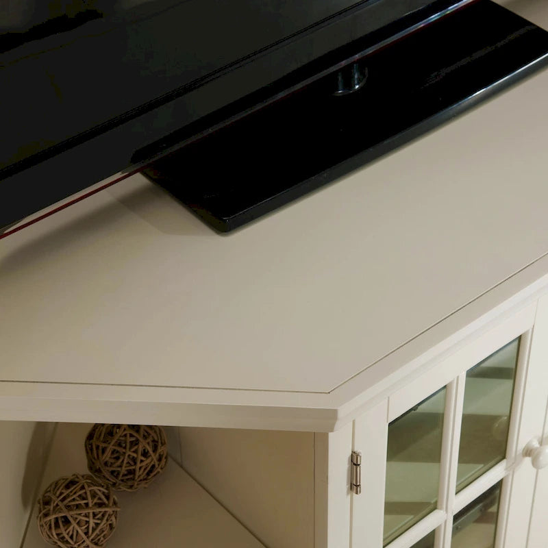 Solid Wood Mission Oak Two Door Corner TV Stand