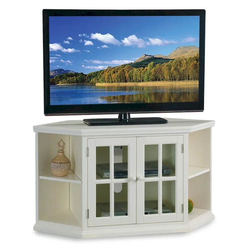 Solid Wood Mission Oak Two Door Corner TV Stand