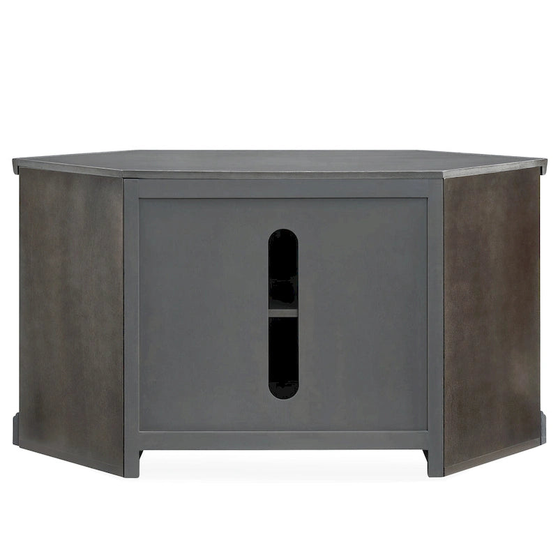 Solid Wood Mission Oak Two Door Corner TV Stand