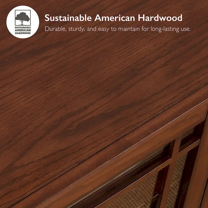 Solid Wood Mission Oak Two Door Corner TV Stand