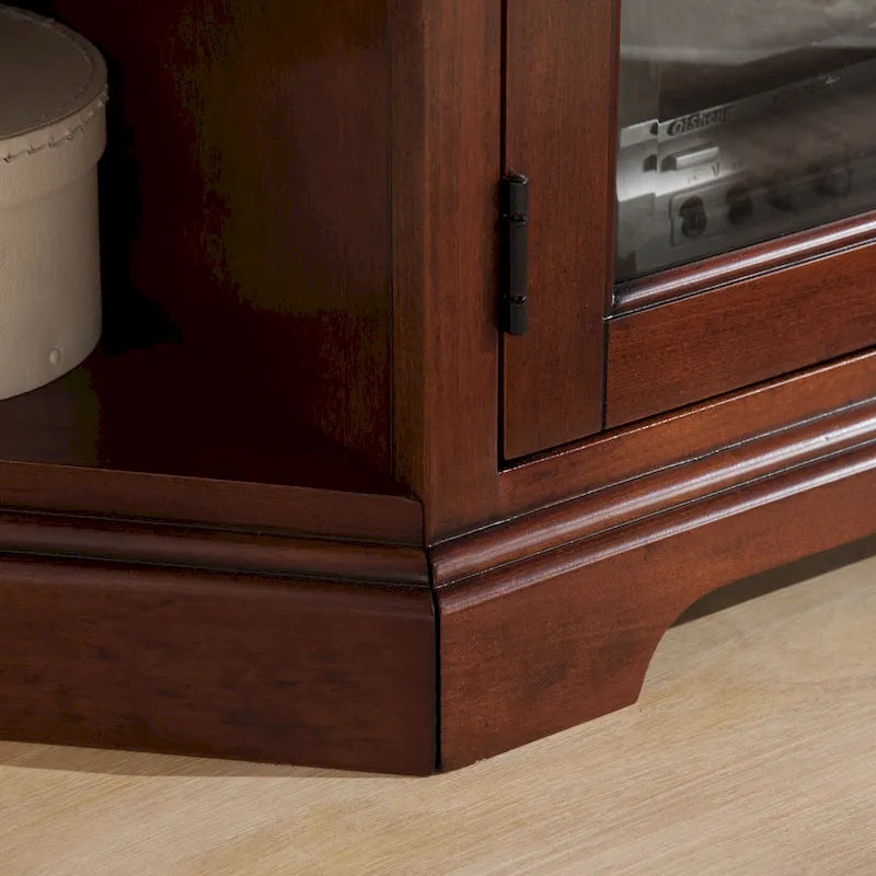 Solid Wood Mission Oak Two Door Corner TV Stand