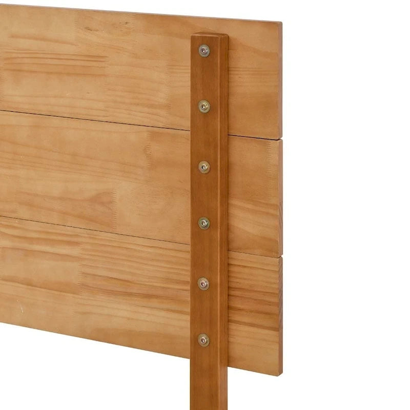 Solid Wood Headboard for Queen/King Size Bed with Flat Panel Design, Match with Our Floating Bed Frame, Teak