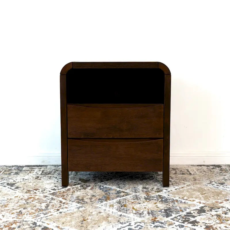 Mid Century Modern Walnut Nightstand Bed Side Table