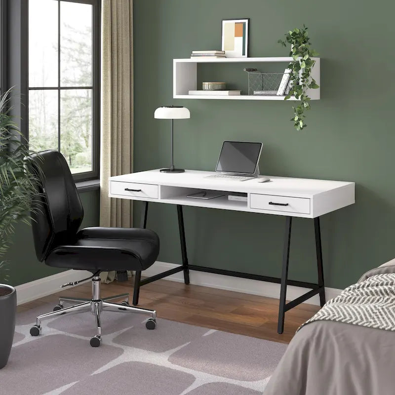 54W Writing Computer Desk with Storage