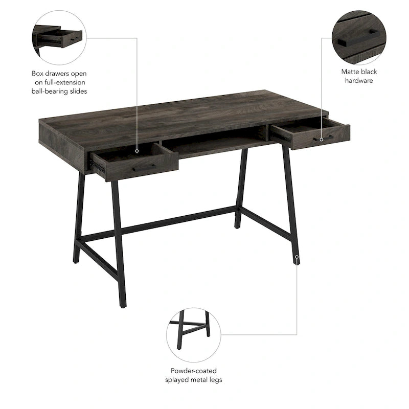54W Writing Computer Desk with Storage