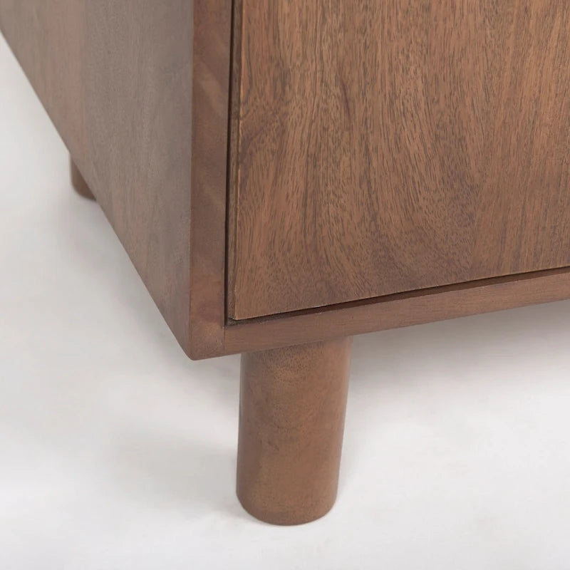 Medium Brown Solid Wood Armoire Cabinet - 38.8L x 19.8W x 68.5H