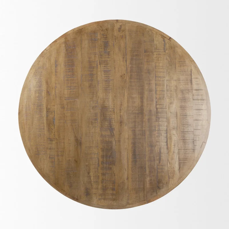 Medium Brown Solid Wood 48 Round Coffee Table - 48L x 48W x 16H