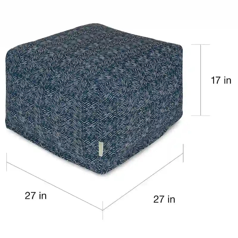 Indoor Outdoor SouthWest Ottoman Pouf 27 in L x 27 in W x 17 in H