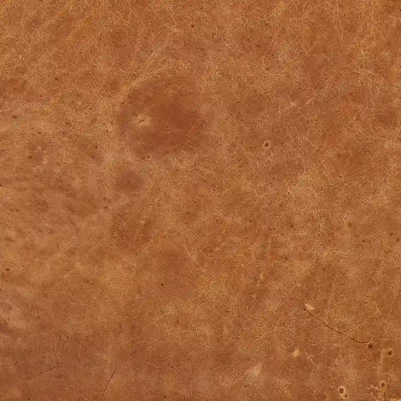 Leather Ottoman in Cognac Tan