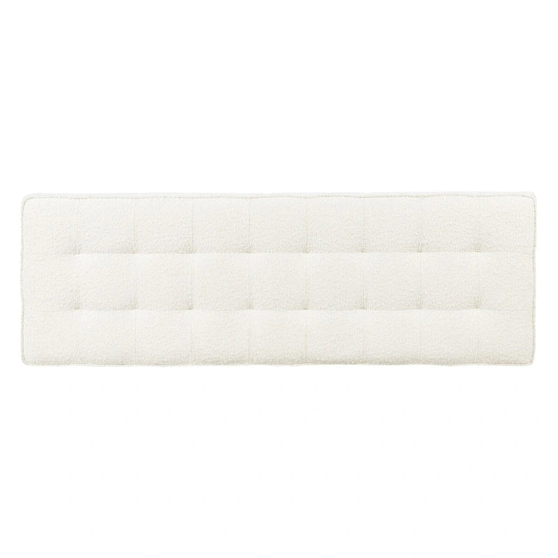 Fabric Bench - Tufted Seat with Solid Wood Legs