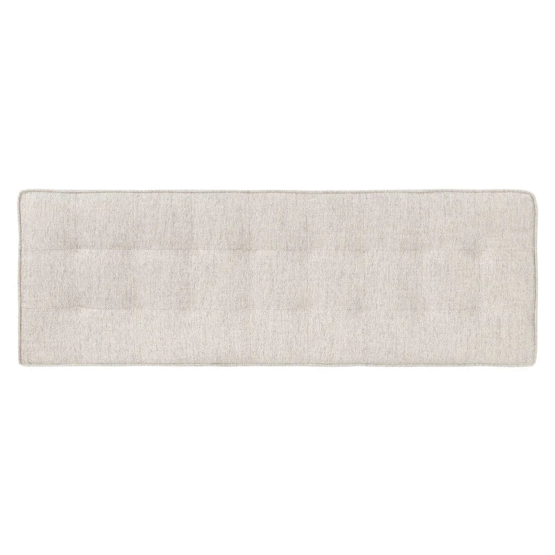 Fabric Bench - Tufted Seat with Solid Wood Legs