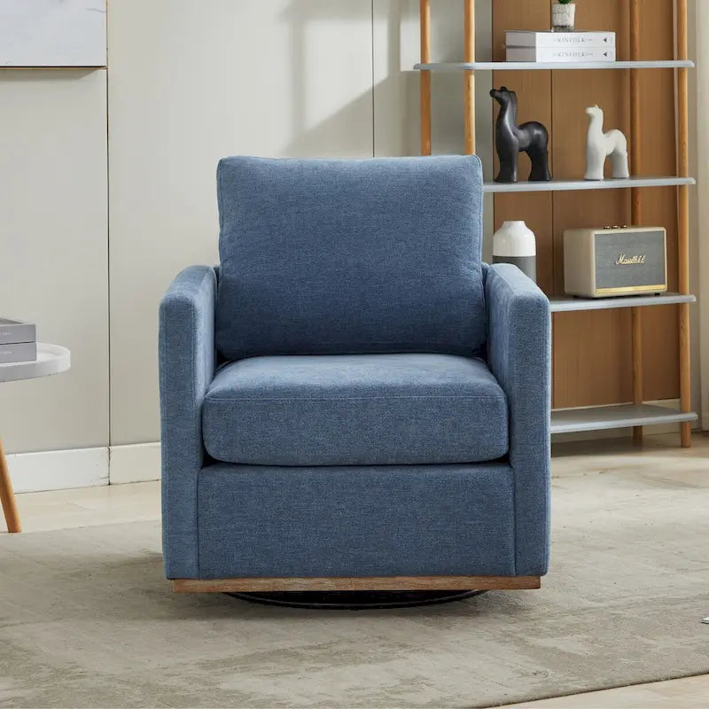 Mid Century Modern Swivel Accent Chair, 360 Degree Swivel Armchair For Living Room, Bedroom