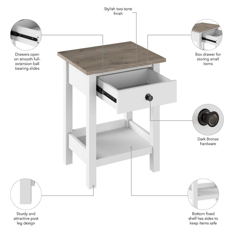 Farmhouse Living Room End Table.