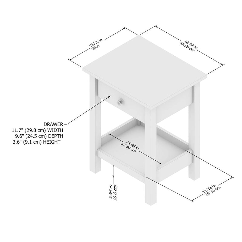 Farmhouse Living Room End Table.