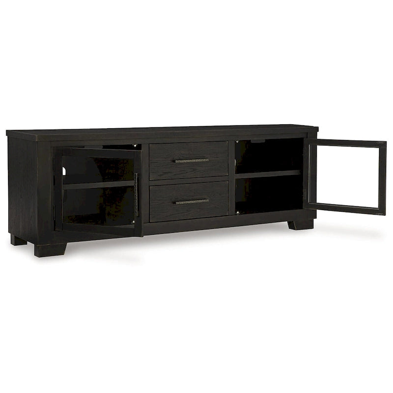 Black 80 TV Stand for TVs up to 92 - 79.5 W x 20 D x 28.13 H